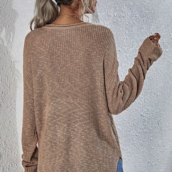 NEW MISS SPARKLING OVERSIZED SWEATER SM-XL tunic bohemian western SEXY gray - Picture 5 of 5